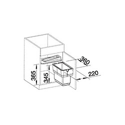 Acheter Poubelle sous évier 14l noir - 512880 - BLANCO