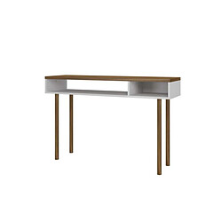 Dansmamaison Console 2 niches Blanc/Bois - WASAN