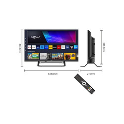 Acheter Smart Tech TV LED HD 24' (60 cm) 24HV02V Smart TV VIDAA - Molotov, Netflix, Prime Video, Disney+, Youtube, Plex - 3xHDMI - 2xUSB - Mode Hotel (24")