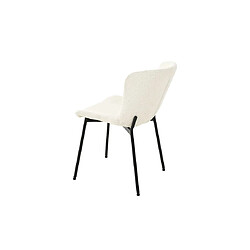 Lisa Design Castillo - lot de 4 chaises - beige - en tissu bouclette pas cher