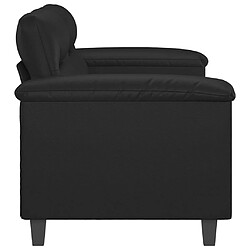 Acheter Maison Chic Canapé à 2 places,Sofa de Salon,Canapé droit Noir 140 cm Similicuir -GKD834353