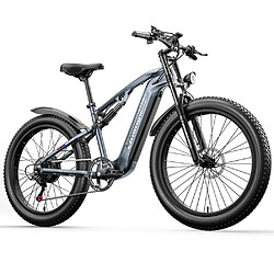 Acheter Shengmilo Vélo électrique à suspension complète 48 V 840 Wh Vélo électrique Portée de 90 km Batterie Li-ion SAMSUNG amovible Vélo de montagne électrique de 26 pouces 7 vitesses Écran LCD MX05 Gris