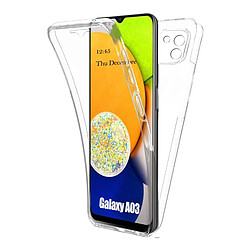 Coque 360 degrés intégrale pour Samsung Galaxy A03 4G Protection arrière PC Case et Avant en TPU Transparente - pochette XEPTIO