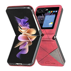 Htdmobiles Housse pour Samsung Galaxy Z Flip 5 5G - etui coque pochette portefeuille - ROUGE