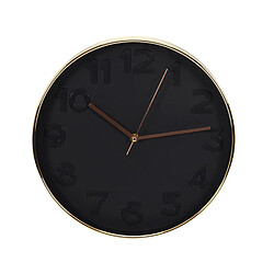 Avis The Home Deco Factory Horloge ronde Deco Chic - Diam. 30,5 cm - Noir