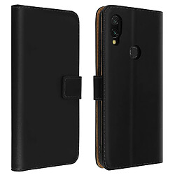 Avizar Housse Redmi 7 Cuir Véritable Porte cartes Fonction Support Antichoc