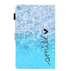 Acheter Etui en PU impression de modèle flip avec porte-carte élément scintillant et lettres pour votre Samsung Galaxy Tab A 8.0 Wi-Fi (2019) SM-T290