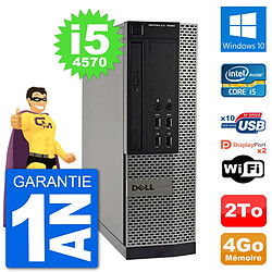 PC Dell OptiPlex 7020 SFF Intel i5-4570 RAM 4Go Disque Dur 2To Windows 10 Wifi - Occasion