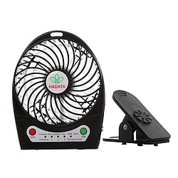 Wewoo Ventilateur noir 4,3 pouces Portable USB / Li-ion à piles rechargeable avec troisième réglage de la vitesse du vent et Clip pas cher