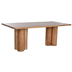 Avis Pegane Table à manger, table de repas rectangulaire en bois d'acacia coloris naturel - longueur 200 x profondeur 100 x Hauteur 76 cm