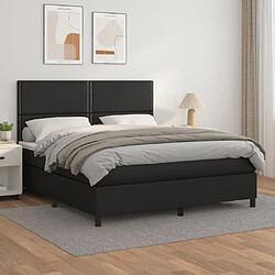 Maison Chic Lit Adulte - Lit simple Lit à sommier tapissier avec matelas moelleux - Meuble de Chambre - Noir 160x200 cm -MN16310