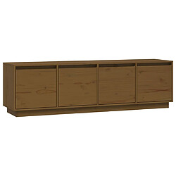 Maison Chic Meuble TV scandinave - Banc TV pour salon Marron miel 156x37x45 cm Bois de pin massif -MN86175