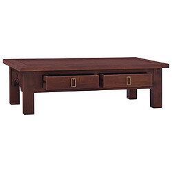 Avis ComfortXL Table Basse Marron Classique 100x50x30 Cm Bois D'acajou Massif