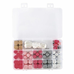 Rayher Coffret de perles en silicone - Rose