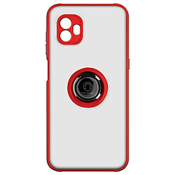 Avizar Coque Samsung Xcover 6 Pro Bi-matière Bague Métallique Support Vidéo rouge