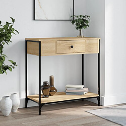 Maison Chic Table console | Meuble d'entrée | Table d'appoint chêne sonoma 75x34,5x75 cm bois d'ingénierie -GKD59462