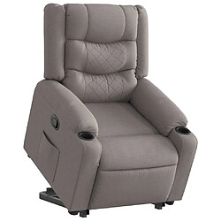 vidaXL Fauteuil inclinable taupe tissu