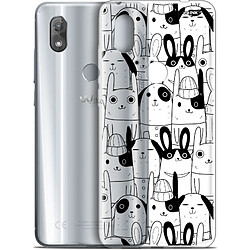 Caseink Coque arrière Wiko View 2 (6 ) Gel HD [ Nouvelle Collection - Souple - Antichoc - Imprimé en France] Lapin Noir