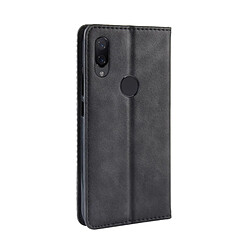 Avis Wewoo Housse Coque Étui en cuir à boucle magnétique avec texture rétro et pour Xiaomi Mi Play, support logements pour cartes porte-monnaie (Noir)