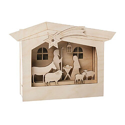 Rayher Crèche DIY en bois à monter soi-même 24 x 24 x 6,3 cm