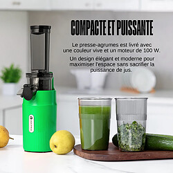 Ventray Essential Ginnie Presse-agrumes compact et lent, dense en nutriments, Vert perroquet