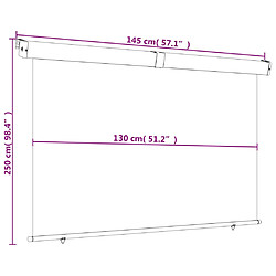 vidaXL Auvent latéral de balcon 145x250 cm noir pas cher