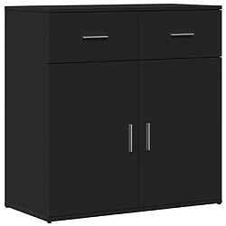 vidaXL Buffet noir 79x38x80 cm bois d'ingénierie