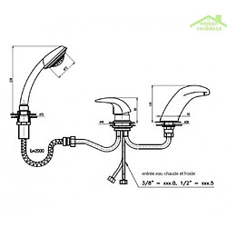 Avis Rav Mitigeur baignoire à cascade en chrome, or ou laiton 3 trous