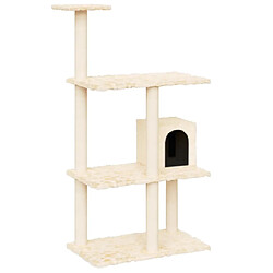 vidaXL Arbre à chat avec griffoirs en sisal Crème 119 cm