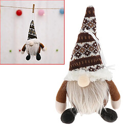 Jouet En Peluche Santa Gnome Fait à La Main Pour Arbre De Noël Décor Suspendu Gris