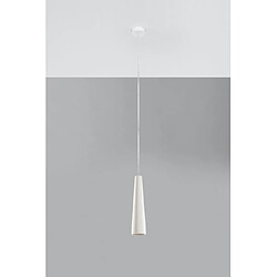 Luminaire Center Suspension design Electra Céramique blanc 1 ampoule 132cm