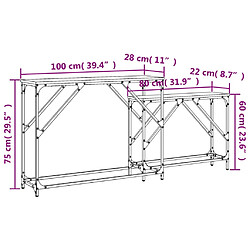 vidaXL Tables console gigognes 2 pcs chêne sonoma bois d'ingénierie pas cher