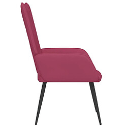 Avis vidaXL Chaise de relaxation Rouge bordeaux Velours