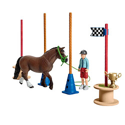 Schleich Course d'Agilité avec Poney Multicolore