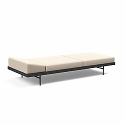 Acheter Inside 75 INNOVATION LIVING Canapé design PURI convertible lit 195*80 cm tissu Argus Natural avec table chêne