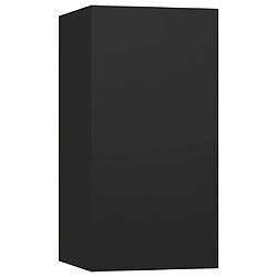 Maison Chic Meuble TV scandinave - Banc TV pour salon Noir 30,5x30x60 cm Aggloméré -MN68216