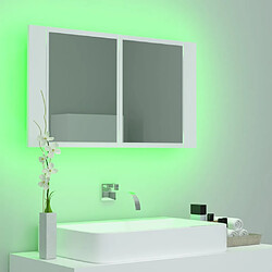 Avis vidaXL Armoire salle de bain à miroir LED Blanc 80x12x45 cm Acrylique