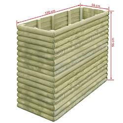 Acheter vidaXL Lit surélevé de jardin 150x56x96 cm Bois de pin imprégné 19 mm