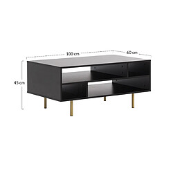 Acheter Bestmobilier Monica - table basse - noir - 100 cm