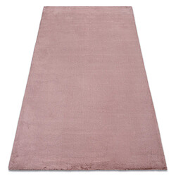 RUGSX Tapis BUNNY rose IMITATION DE FOURRURE DE LAPIN 60x100 cm