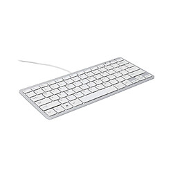 R-Go Tools Clavier Compact, AZERTY (BE), Blanc, Filaire - Claviers (AZERTY (BE), Blanc, Filaire, Mini, avec Fil, USB, Clavier à Membrane, AZERTY, Blanc)