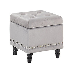 Beliani Pouf LORETTO Gris clair Velours