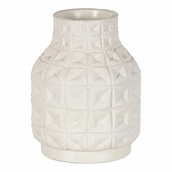 BigBuy Home Vase Blanc Céramique 22 x 22 x 28 cm