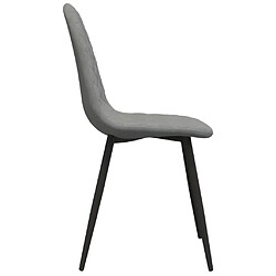 Acheter vidaXL Chaises à manger lot de 2 Gris clair Velours