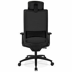 Paris Prix Fauteuil de Bureau Design Tiziano 126cm Noir pas cher