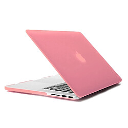 Wewoo Housse Étui rose pour MacBook Pro Retina 15.4 pouces 4 en 1 Coque de protection en plastique dur givré avec protecteur d'écran et protège-clavier bouchons anti-poussière