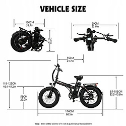 Acheter Autrement Vélo électrique Pliable BAOLUJIE GPS-DZ2002 48V 16AH,750W Moteur,45KM/H-20"*4.0,Portée 80KM- SHIMANO 7-Noir