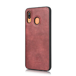 Acheter Wewoo Housse Coque Etui en cuir Crazy Horse Texture Flip détachable magnétique avec support et fentes pour cartes et portefeuille Galaxy A20 et A30 Rouge