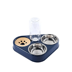 Universal 3 bols de nourriture pour chiens et chats avec bouteilles, fontaines d'eau automatiques, portables, durables, en acier inoxydable, 3 bols de fournitures pour animaux de compagnie |