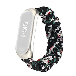 Bracelet en métal Tissu avec boucle noir/blanc pour votre Xiaomi Mi Band 4/Mi Band 3